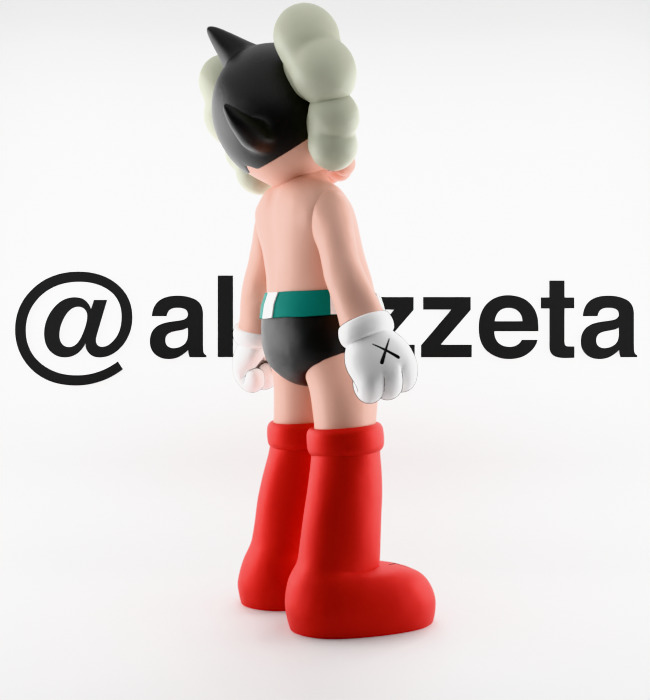 Kaws Astroboy Rise Textured Low-poly 3D model_25