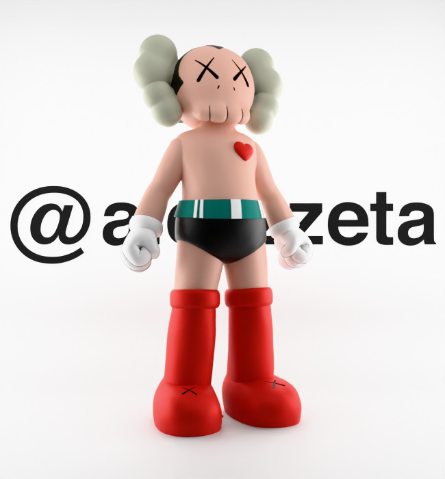 Kaws Astroboy Rise Textured Low-poly 3D model_35