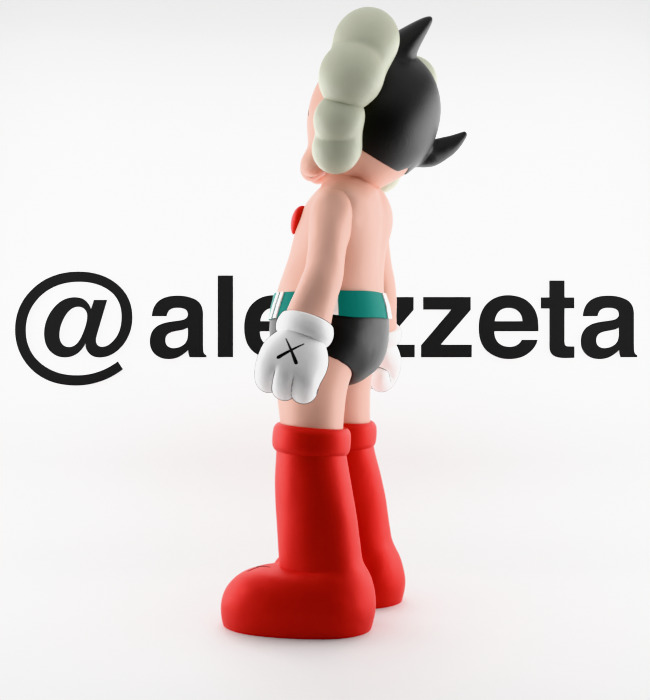 Kaws Astroboy Rise Textured Low-poly 3D model_12