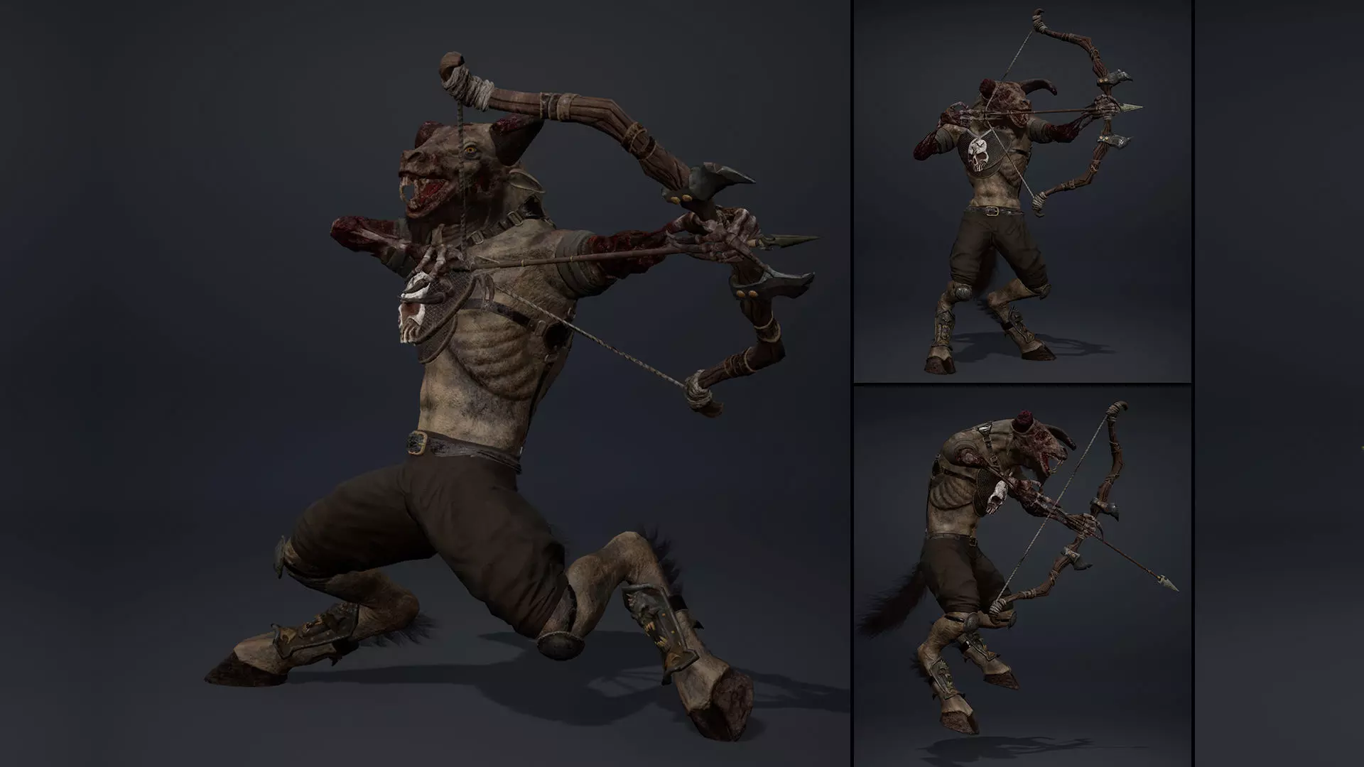 Night Archer Damaged Low-poly 3D model