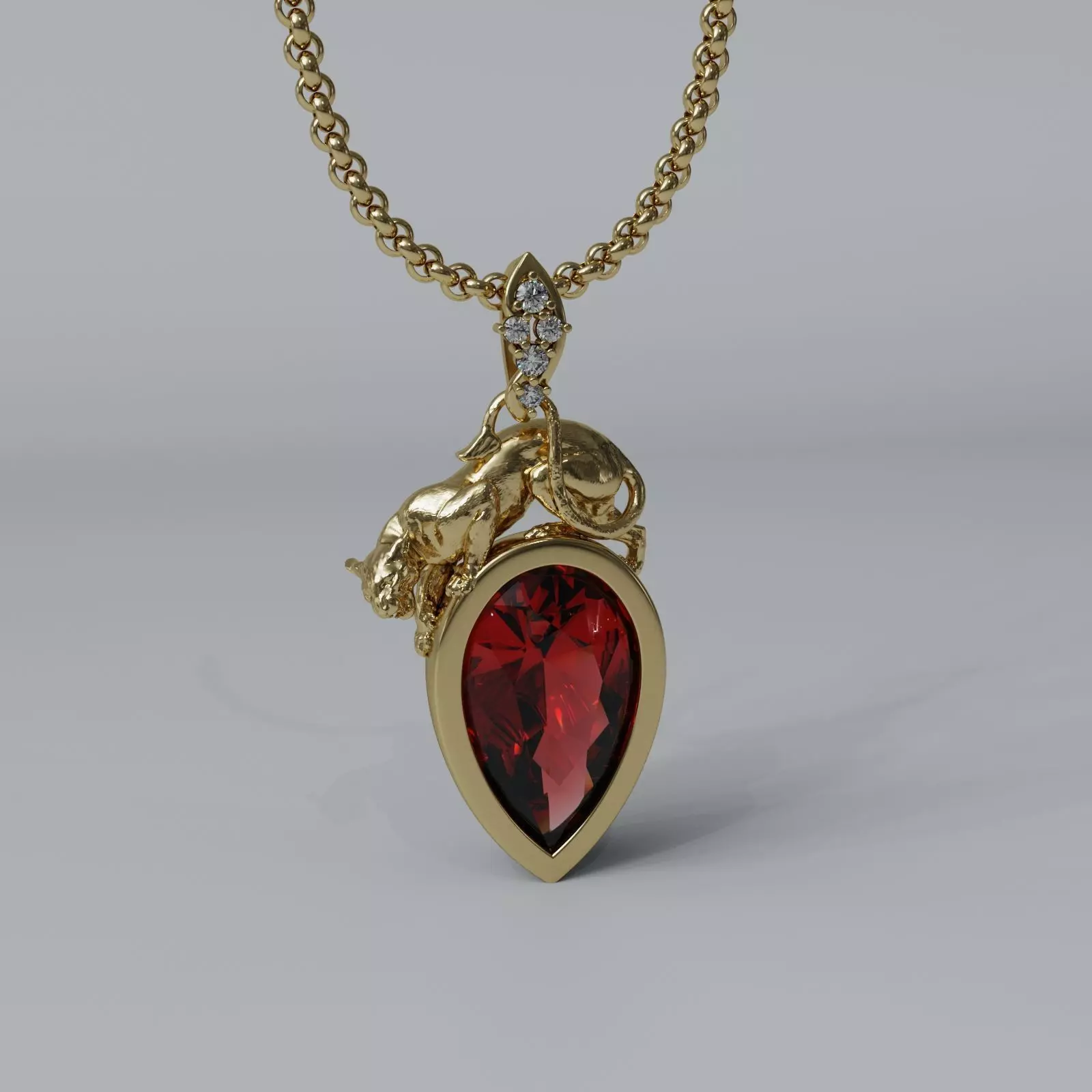 Panther pendnat 02 3D print model_0