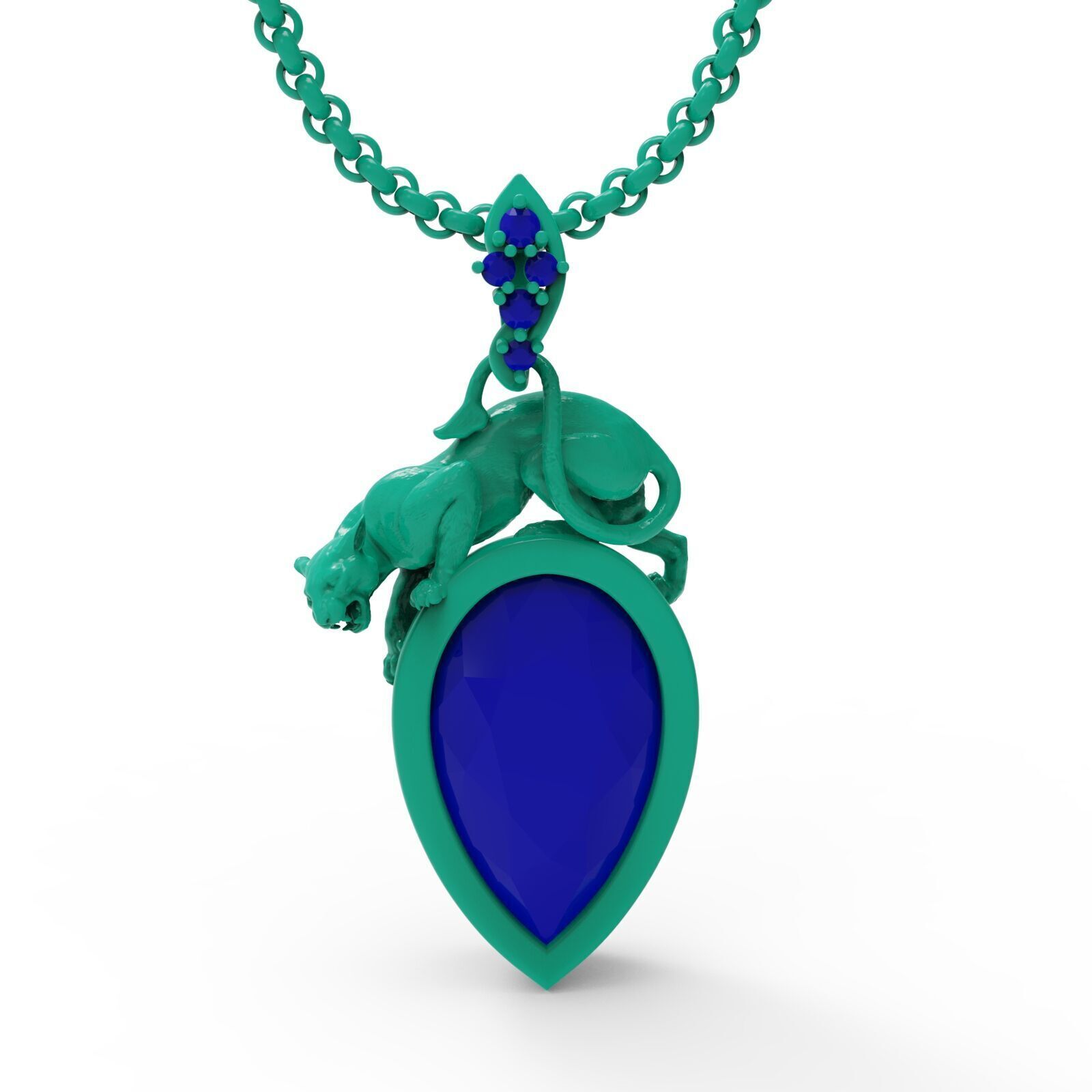 Panther pendnat 02 3D print model_5