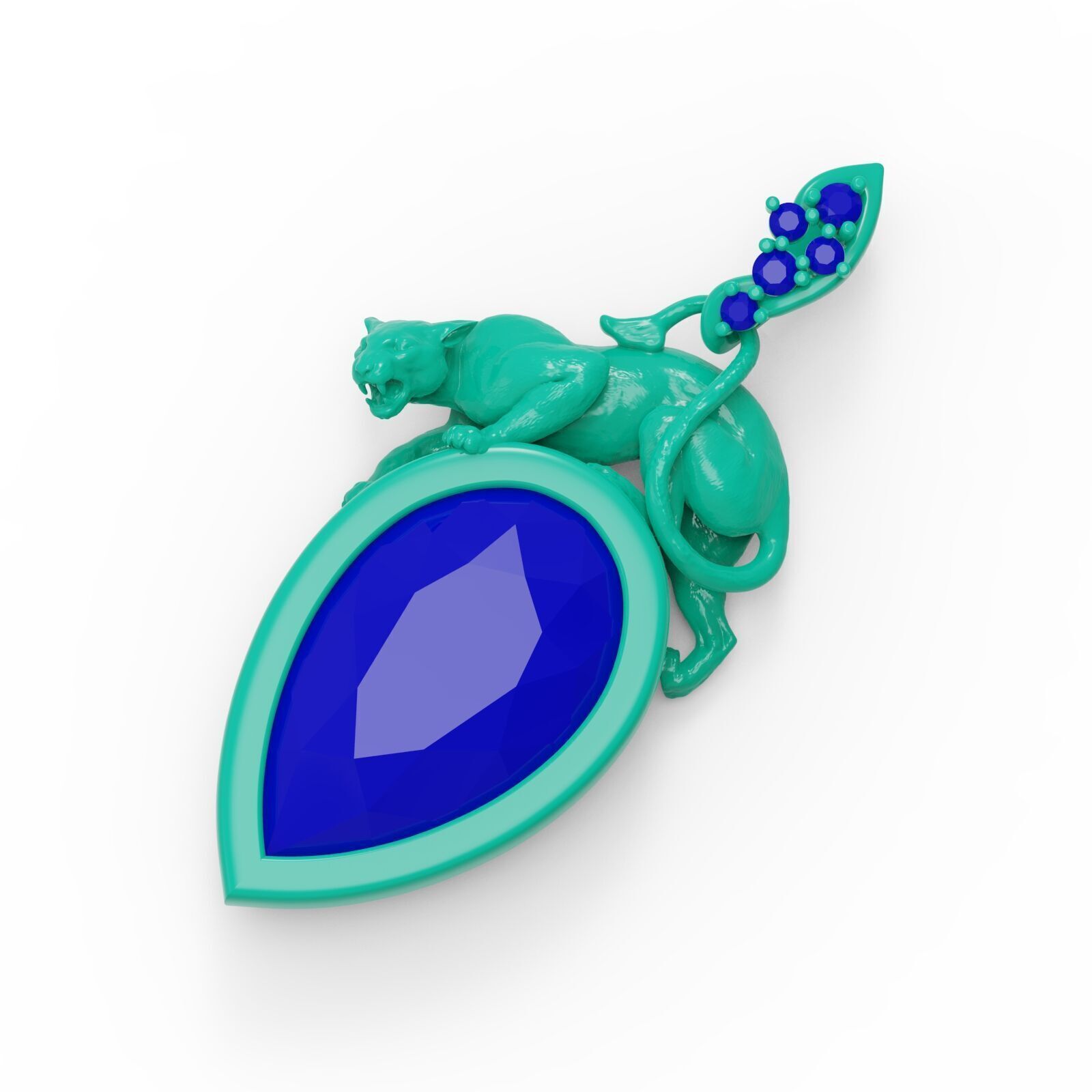 Panther pendnat 02 3D print model_4