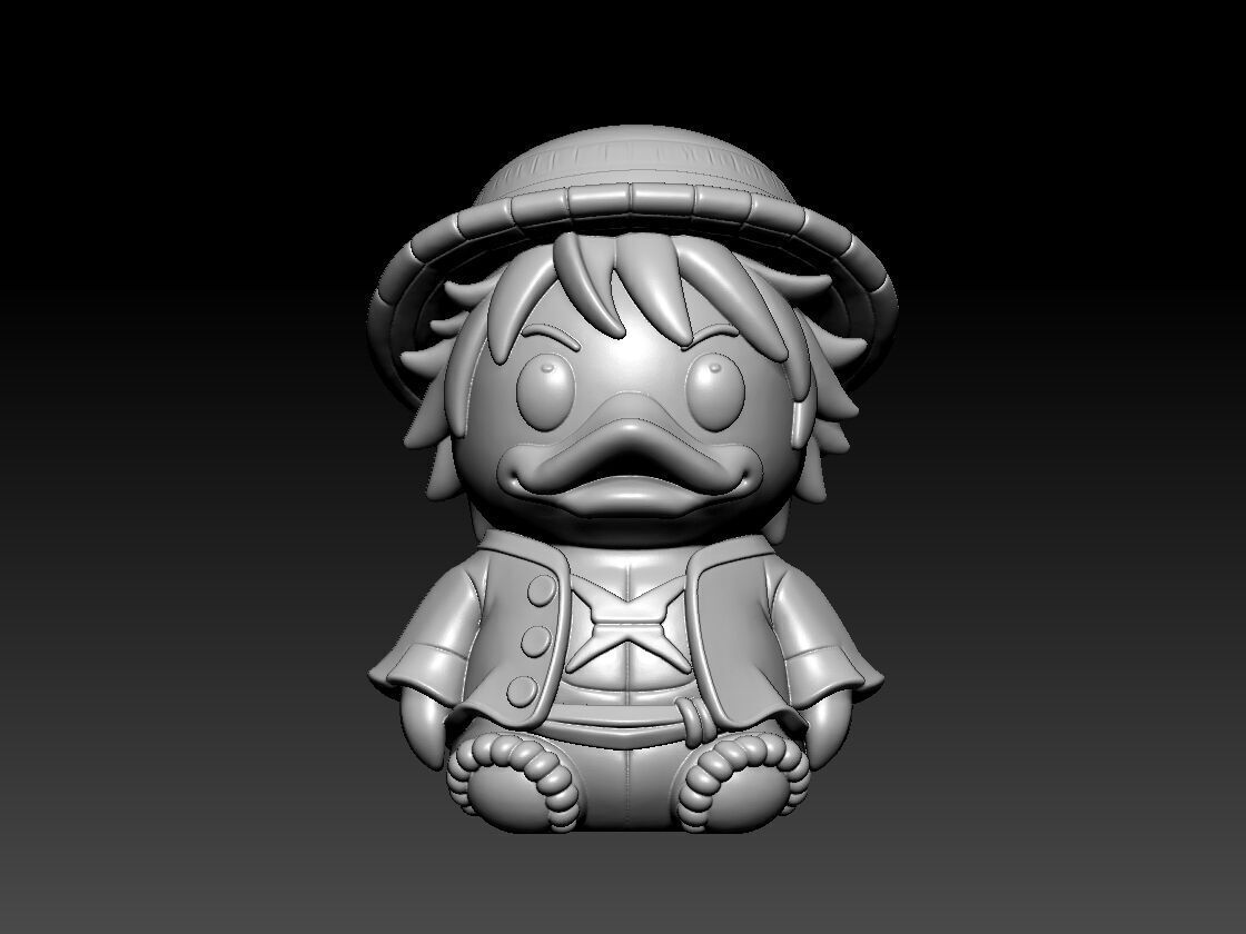 Rubber Duck - Luffy One Piece - 3d print 3D print model_3