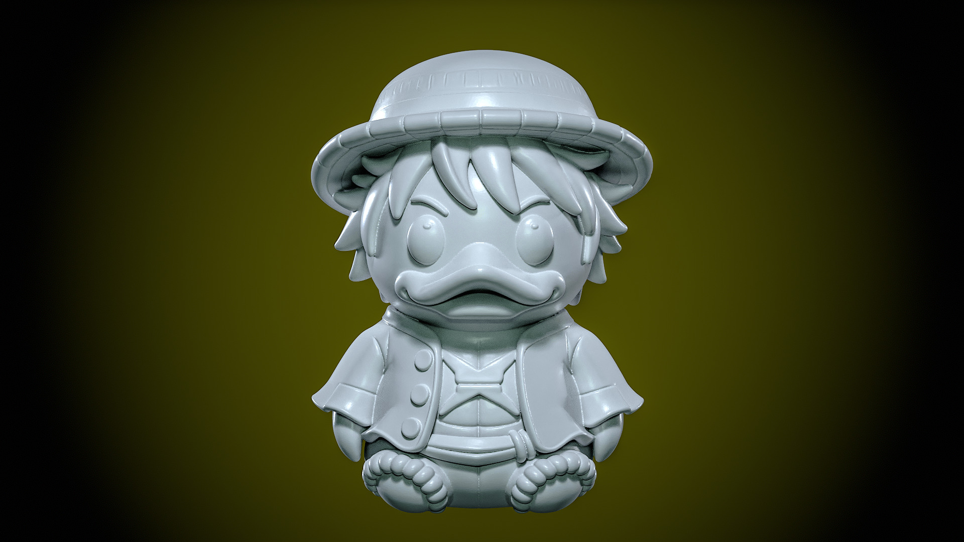 Rubber Duck - Luffy One Piece - 3d print 3D print model_2