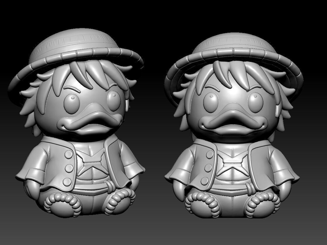Rubber Duck - Luffy One Piece - 3d print 3D print model_1