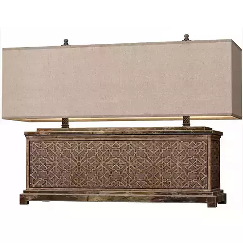 Large table lamp in oriental style Wood Arabic Nightstand 