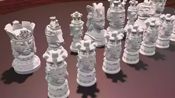 Mayan Chess Set