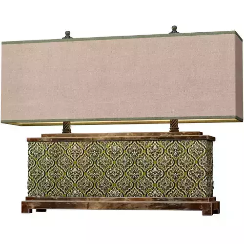 Large Oriental Copper Arabic Oriental Nightstand Table Lamp