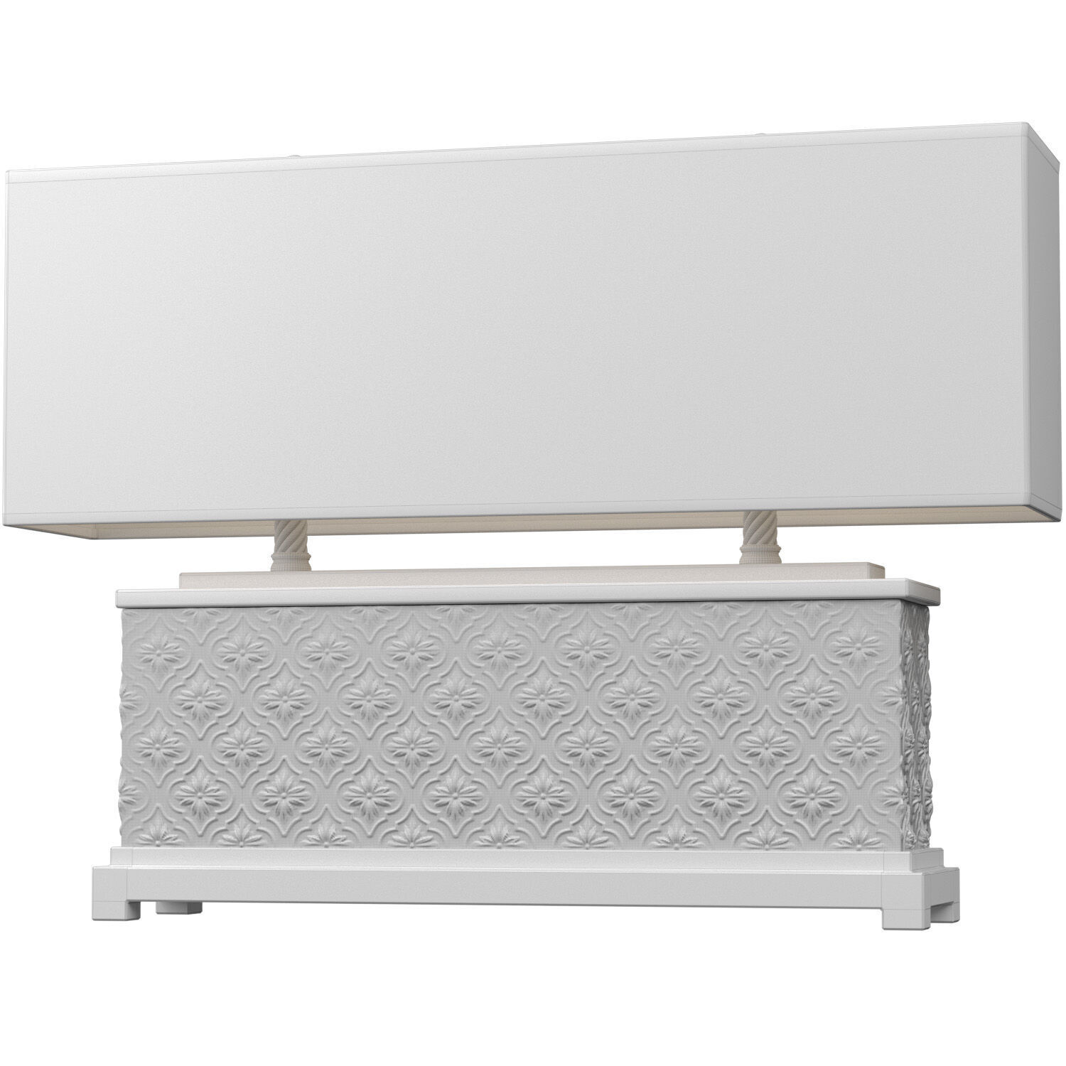 Large Oriental Copper Arabic Oriental Nightstand Table Lamp 3D model_4