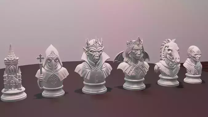 Gothic Vampire Chess Set