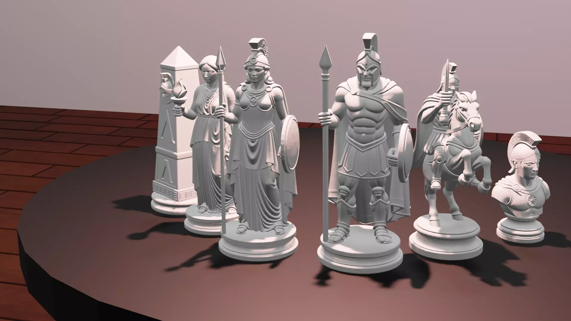 Spartan Chess Set 3D print model