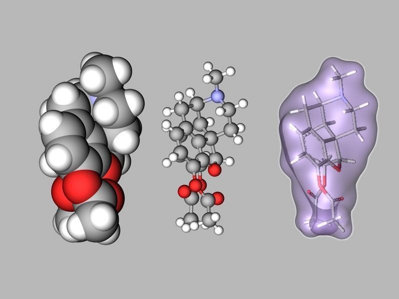 Heroin molecule 3D model_6