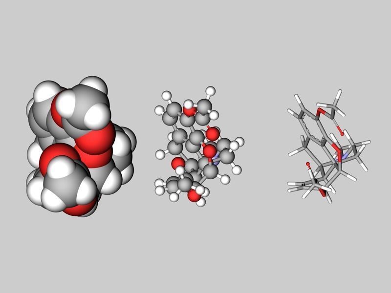 Heroin molecule 3D model_7