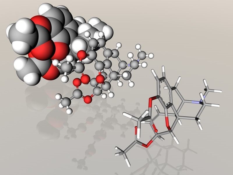 Heroin molecule 3D model_9