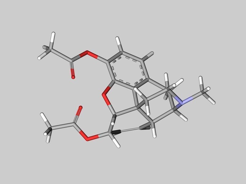 Heroin molecule 3D model_2