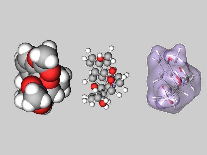 Heroin molecule 3D model_8