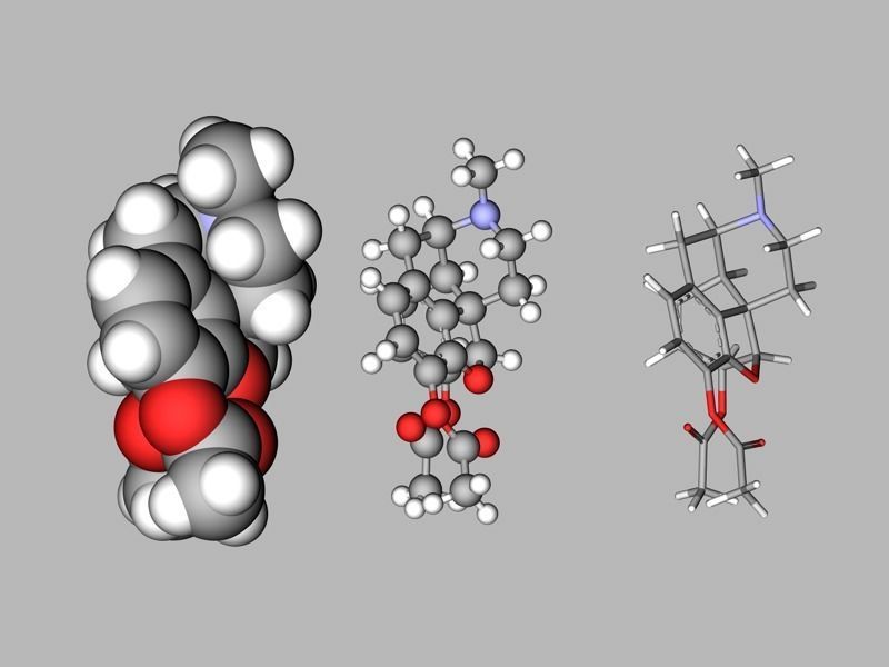 Heroin molecule 3D model_5