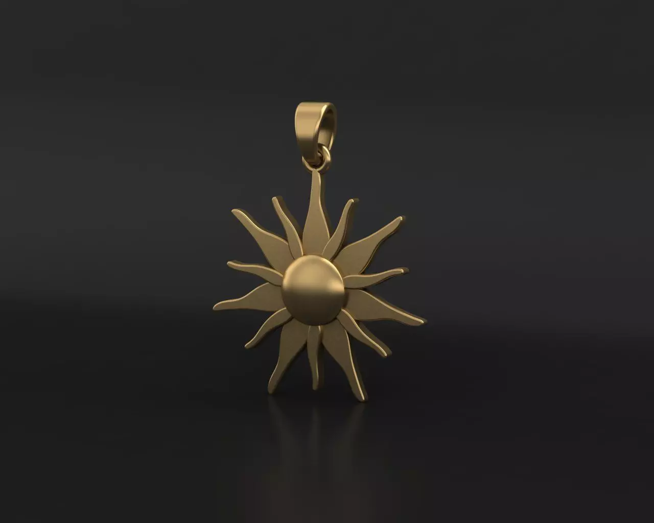 Jewelry pendant sun 3D print model 3D print model