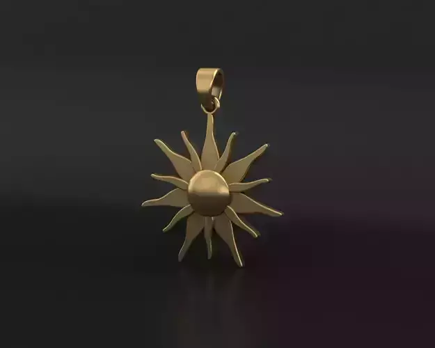 Jewelry pendant sun 3D print model