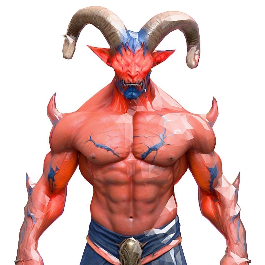 Realistic Demon 3D Character 3D model_4