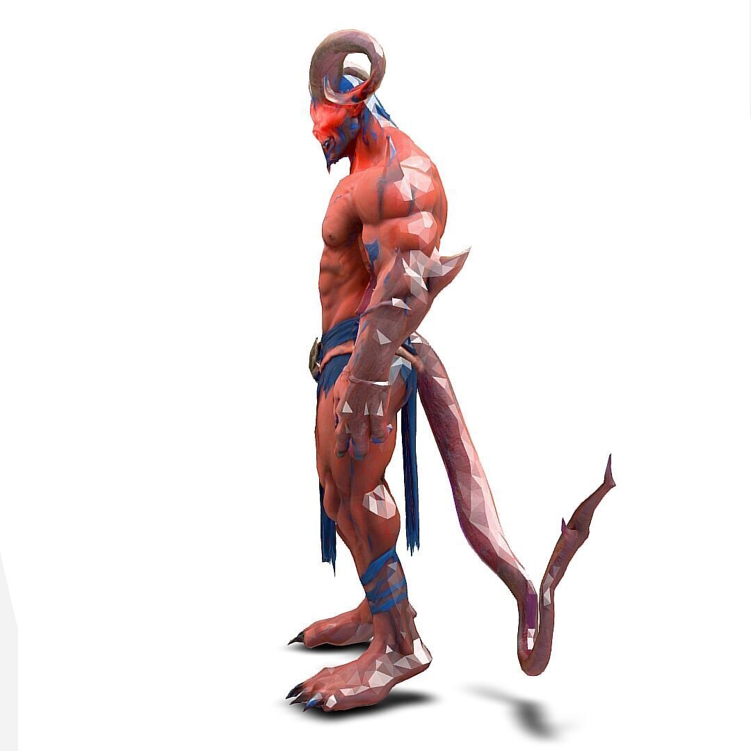 Realistic Demon 3D Character 3D model_2