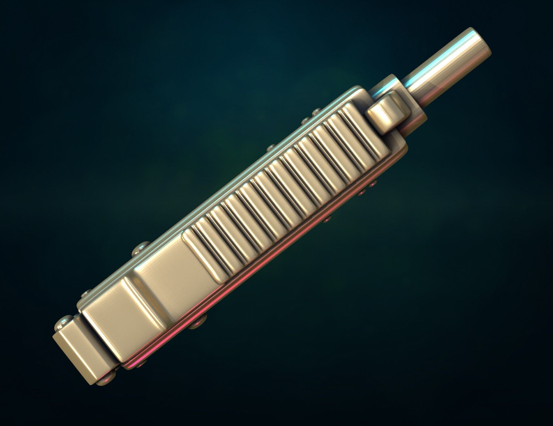 Gun II and pendant 3D print model_8