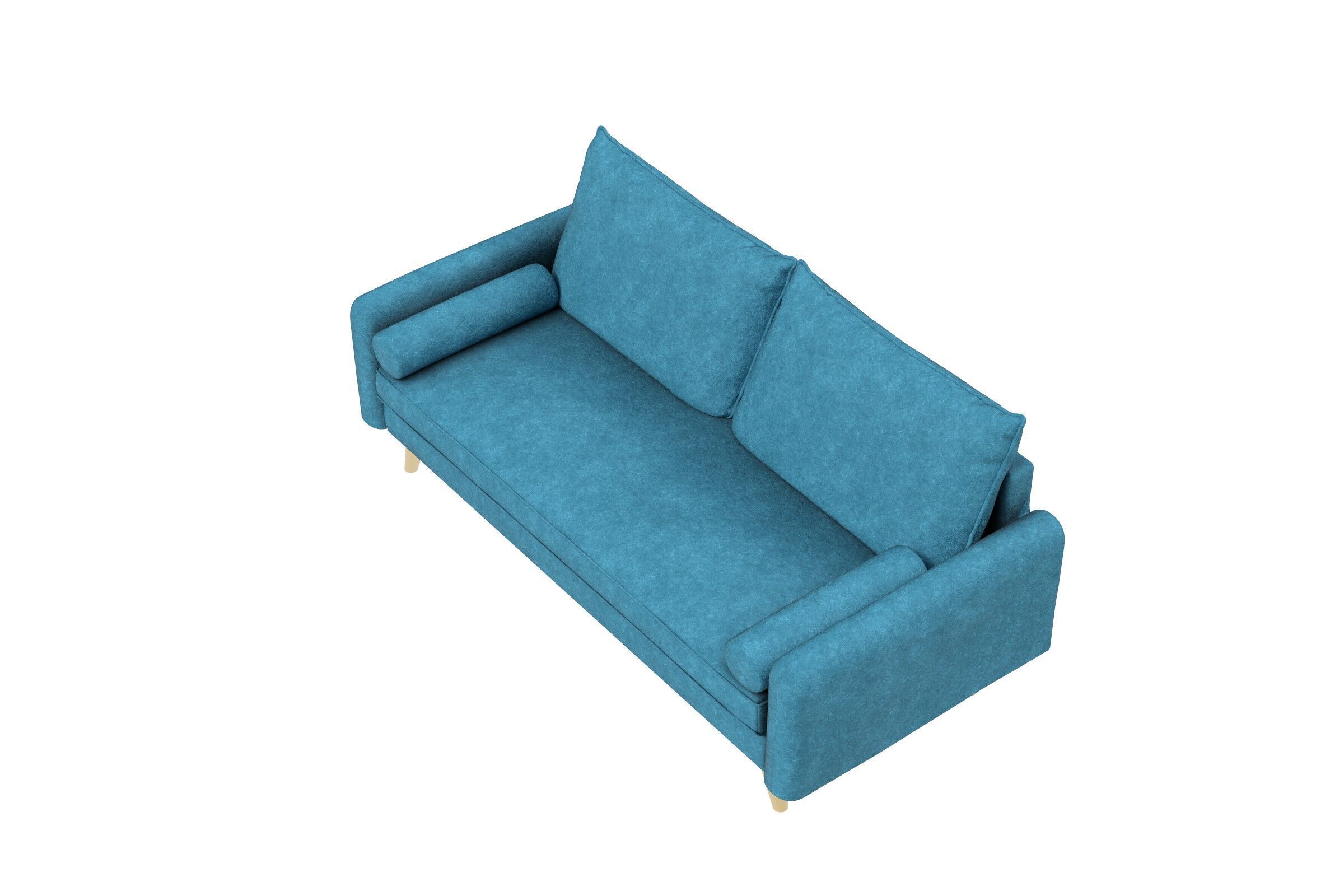 Modern Fabric Sofa Low-poly 3D model_6