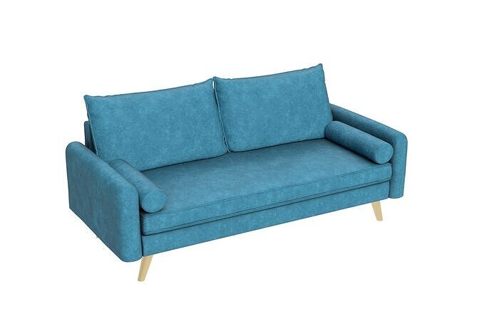Modern Fabric Sofa Low-poly 3D model