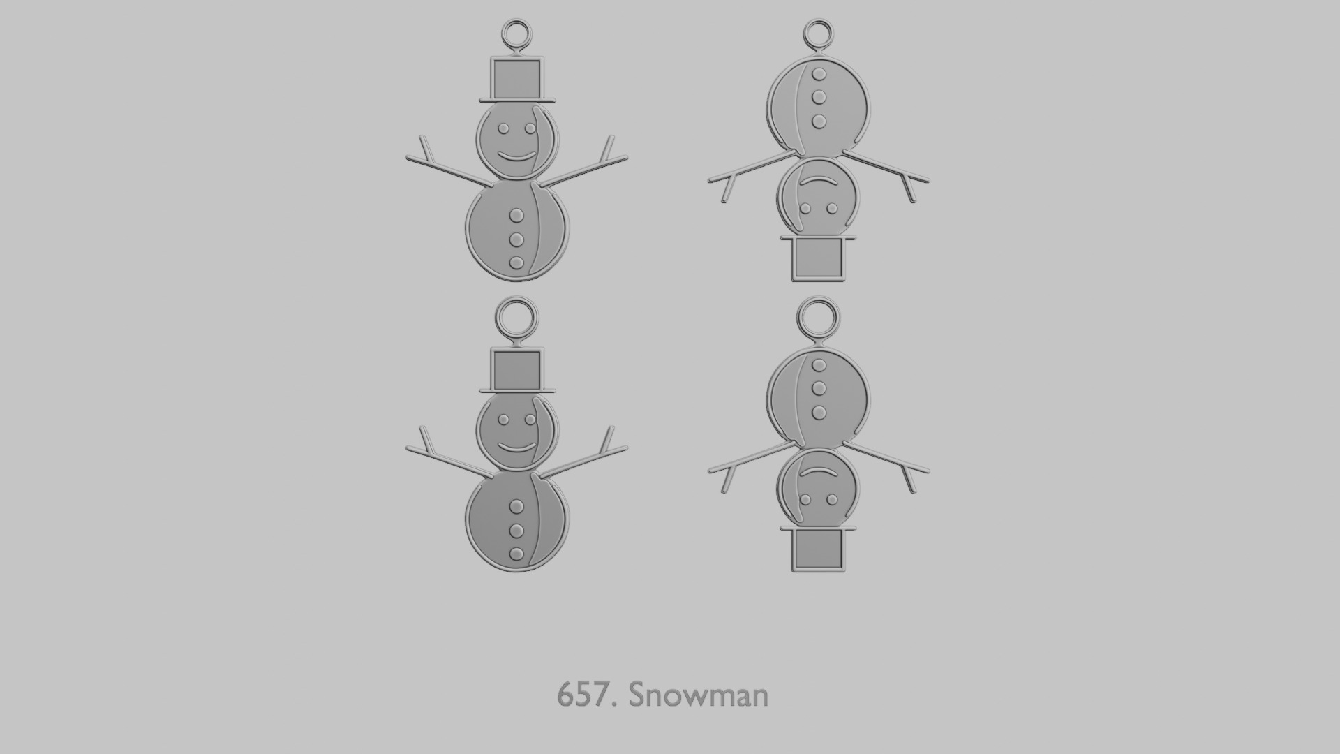 Christmas Cheer Pendant Collection 3D print model_13