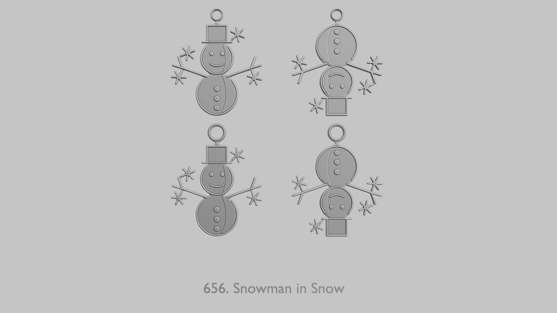 Christmas Cheer Pendant Collection 3D print model_12