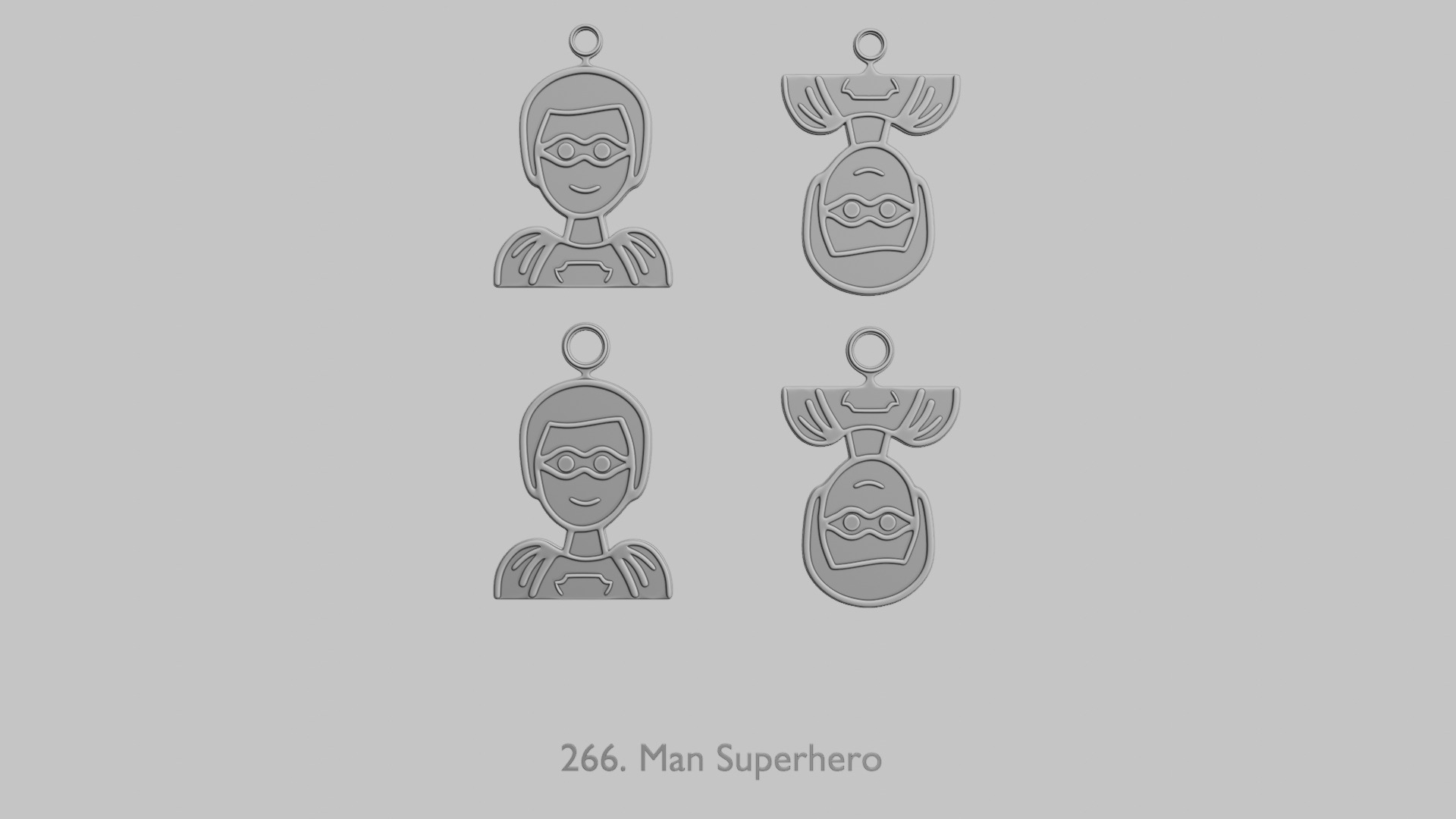 Christmas Cheer Pendant Collection 3D print model_8