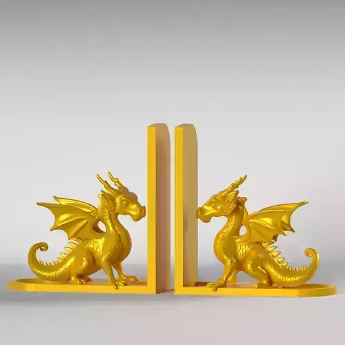 Baby Dragon Bookends 3D print model