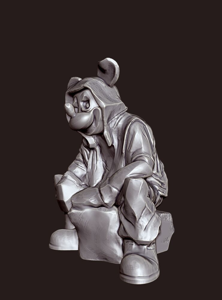 Homeless Mickey 3D print model_4