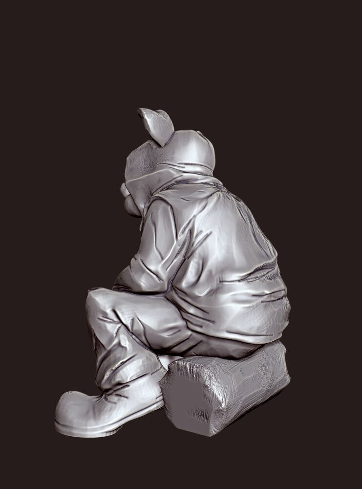 Homeless Mickey 3D print model_3