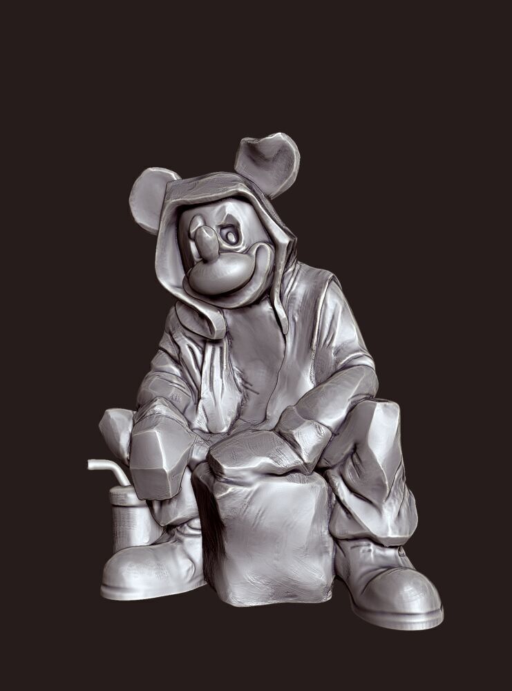 Homeless Mickey 3D print model_5