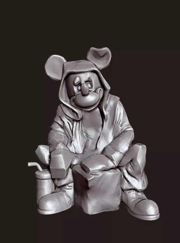 Homeless Mickey 3D print model_0