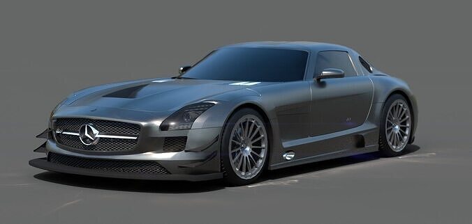 Mercedes SLS 3D model Low-poly 3D model