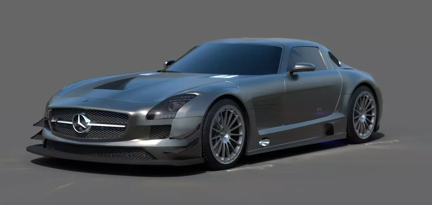Mercedes SLS 3D model Low-poly 3D model