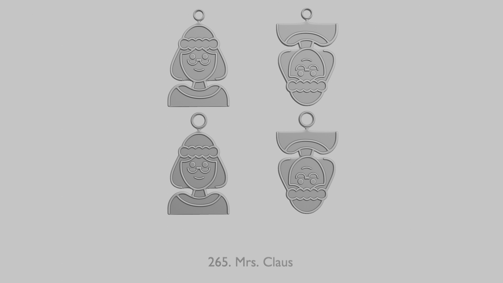 Christmas Cheer Mini Festive STL Pendants Pack 3D print model_4