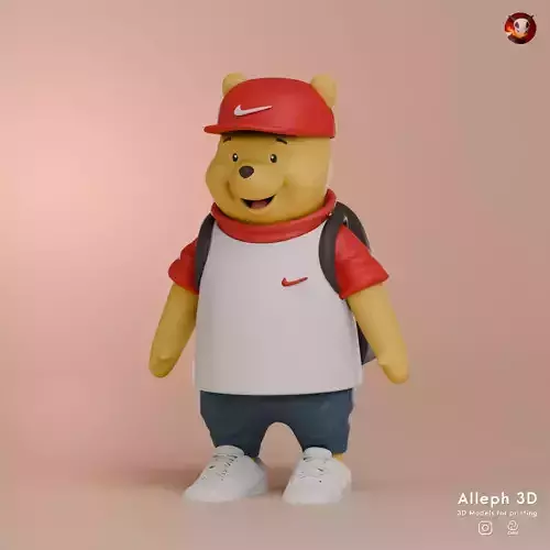 Winnie the Pooh urban vibes multipart 3mf colored 3D print model