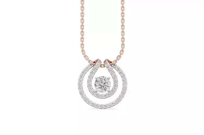 Double Halo Diamond Pendant with Pointer Diamond 3D print model