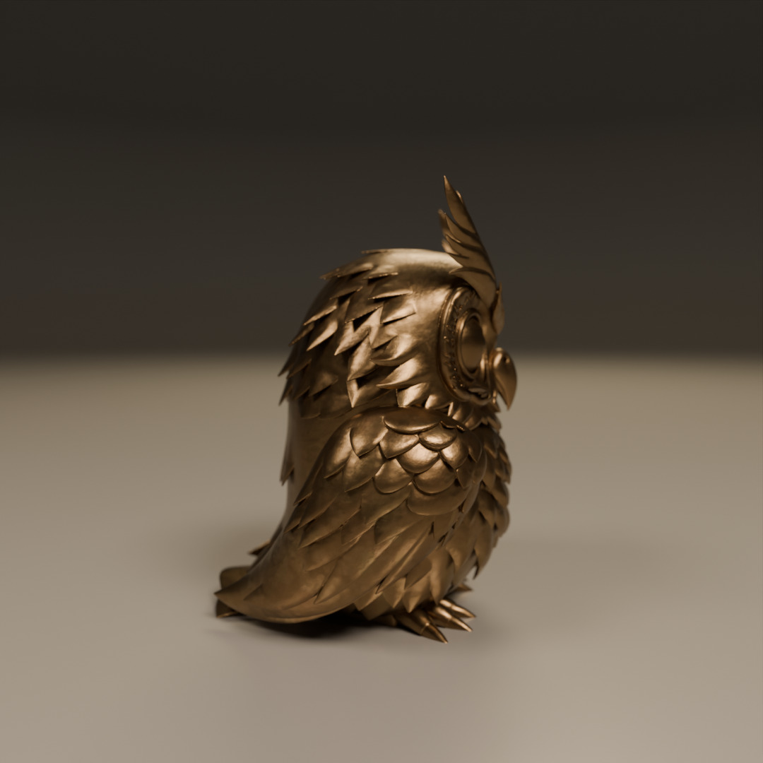 decorative owl  3D print model_1