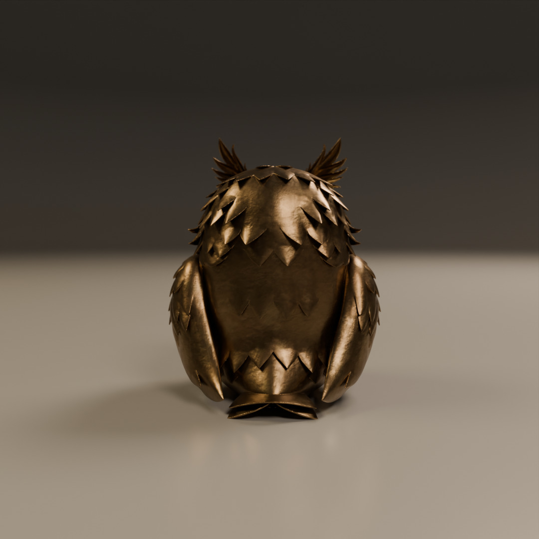 decorative owl  3D print model_3