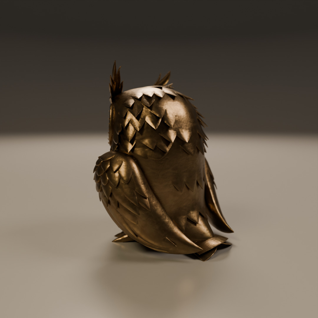 decorative owl  3D print model_6