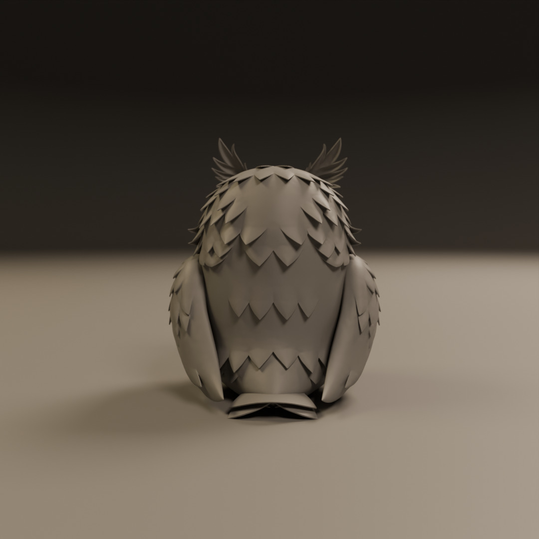 decorative owl  3D print model_11