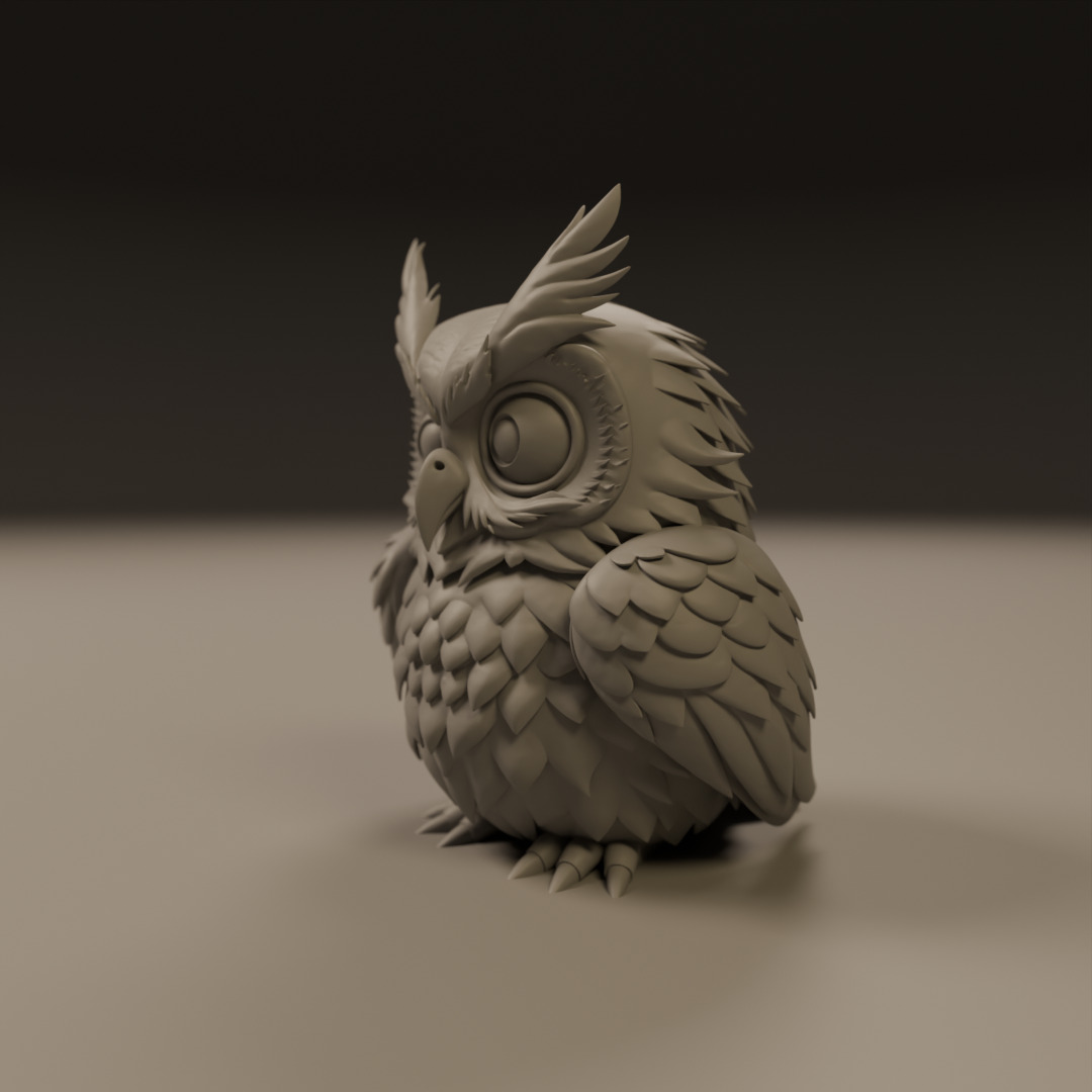 decorative owl  3D print model_13