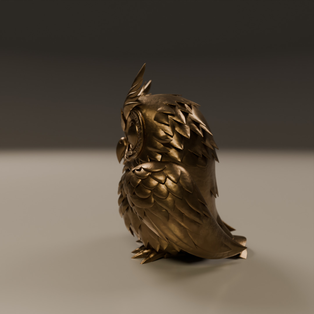 decorative owl  3D print model_2