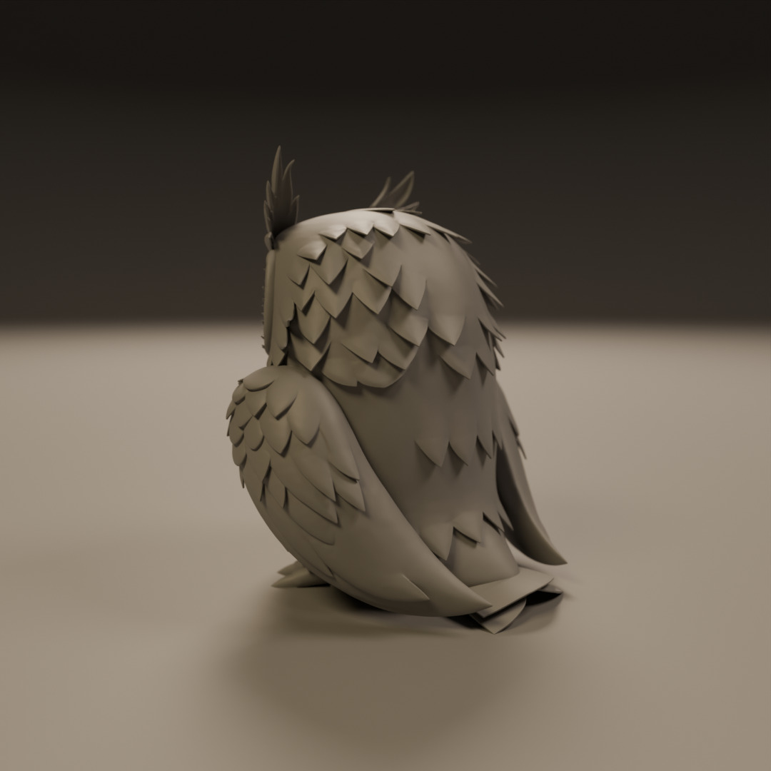 decorative owl  3D print model_14