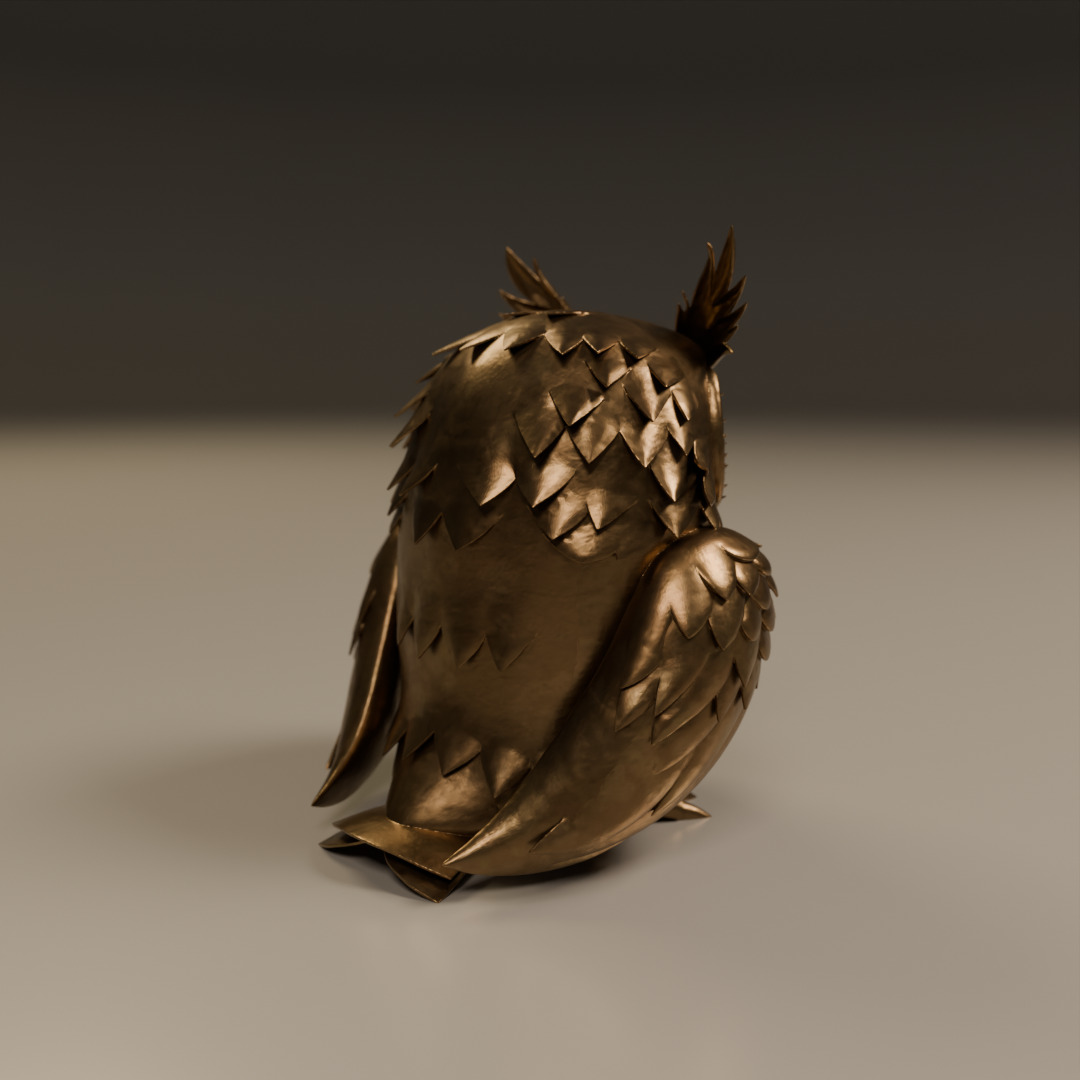 decorative owl  3D print model_7